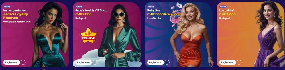 Candy Spinz Sonderangebote Abschnitt, der VIP-Status, Herausforderungen und bonus crab hervorhebt.